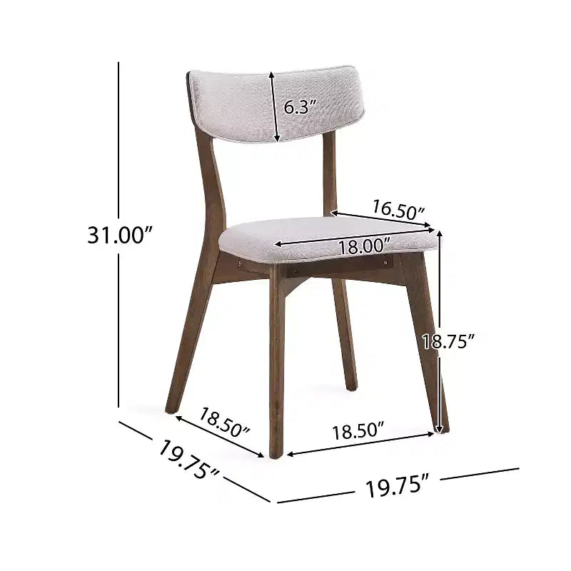 Christopher Knight Home Lara 5 Piece Mid-Century Modern Rubberwood Upholstered Dining Set