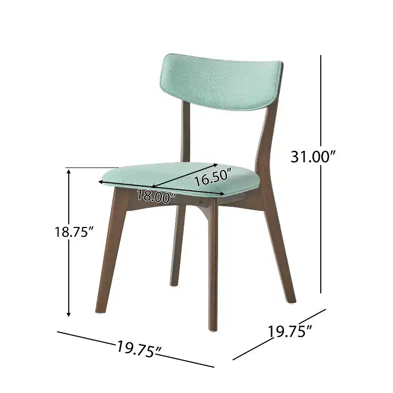Christopher Knight Home Lara 5 Piece Mid-Century Modern Rubberwood Upholstered Dining Set