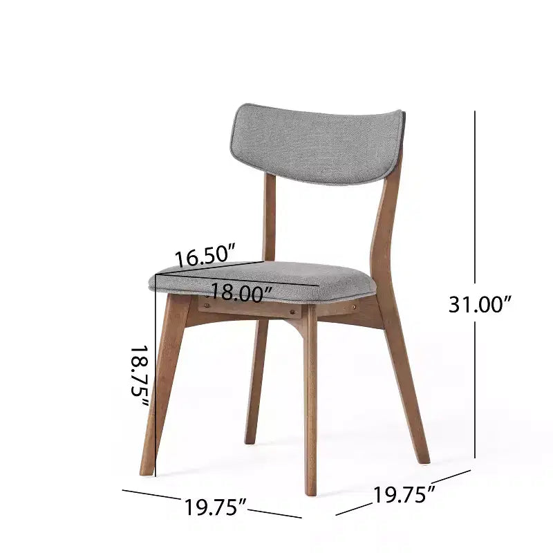 Christopher Knight Home Lara 5 Piece Mid-Century Modern Rubberwood Upholstered Dining Set