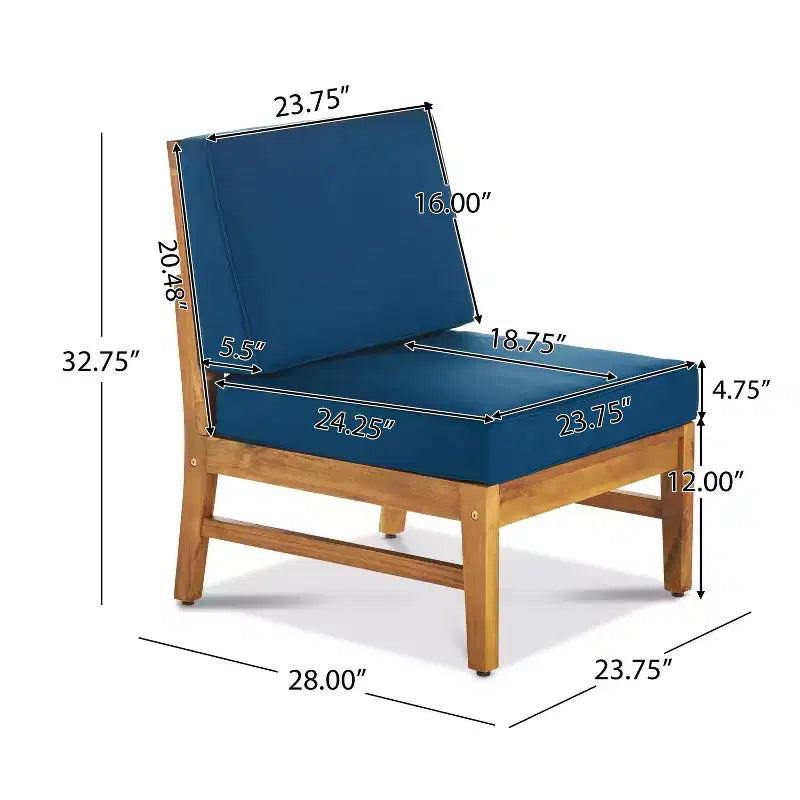 Christopher Knight Home Illona Outdoor Acacia Wood 6 Seater Sectional Sofa and Club Chair Set with Fire Pit