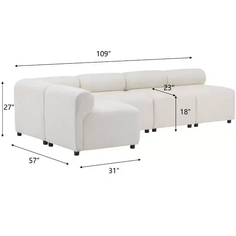 Christopher Knight Home Fermin Modern 5 Piece Modular Sectional Sofa with Rround Back