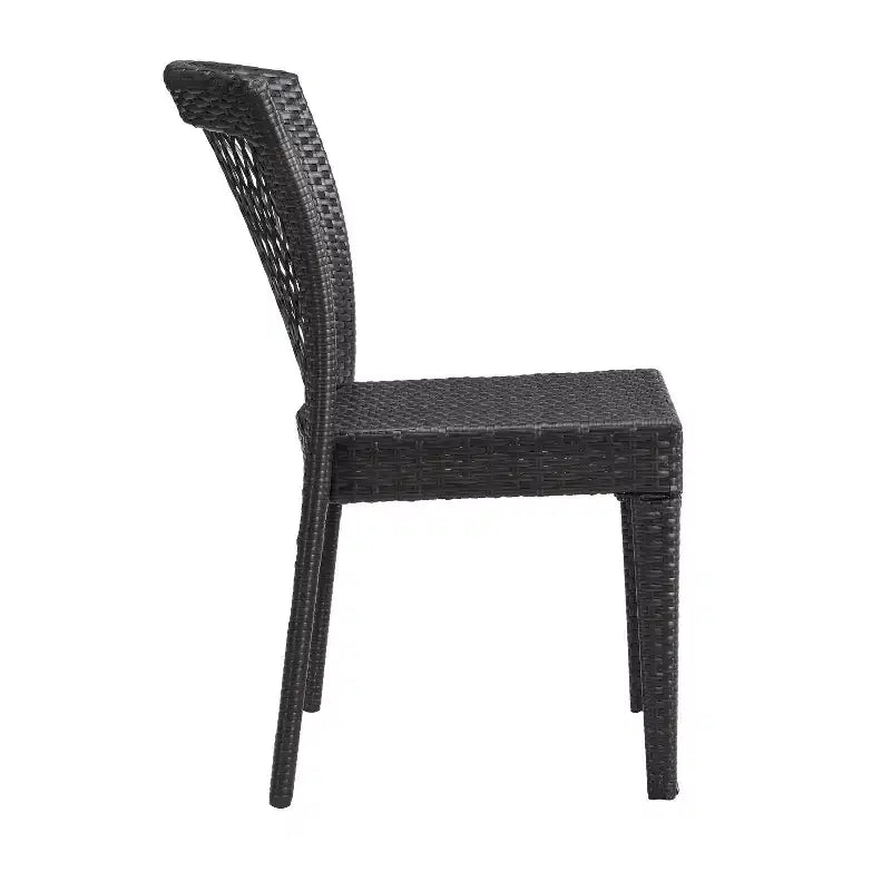 Christopher Knight Home Riggs – Salon de jardin 3 pièces en osier empilable, marron multicolore
