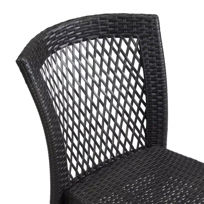 Christopher Knight Home Riggs – Salon de jardin 3 pièces en osier empilable, marron multicolore