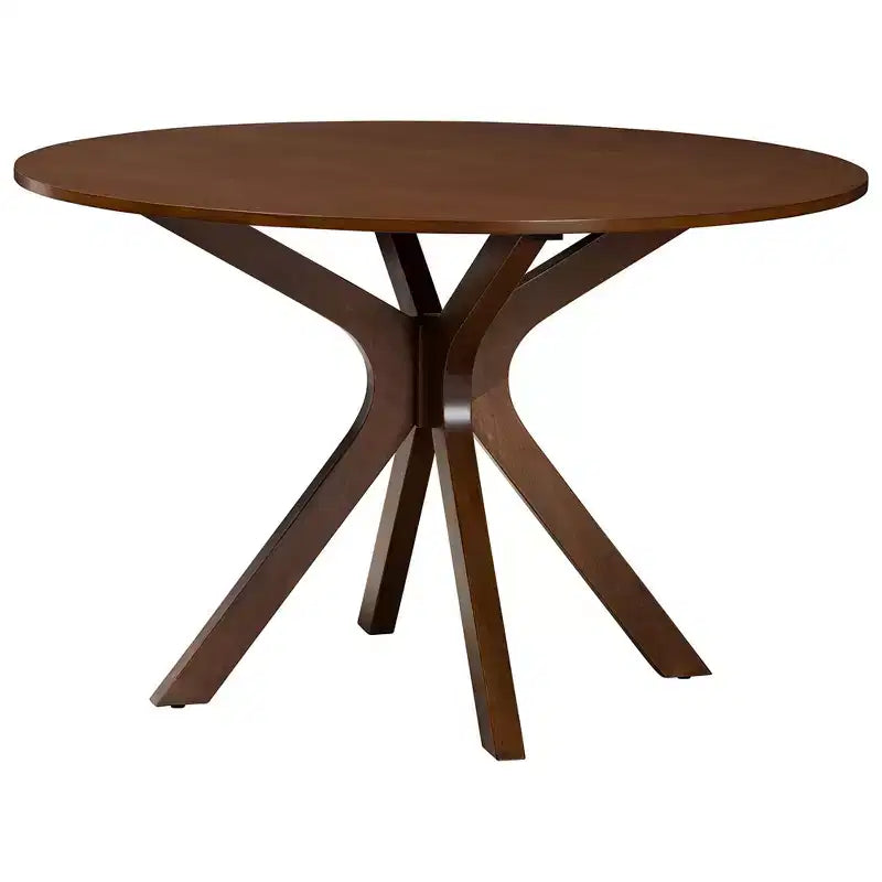 Baxton Studio Eira Modern Grey and Walnut Brown Wood 7-Piece Dining Set