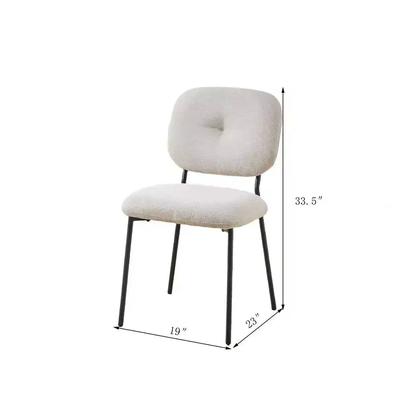 Ensemble de salle à manger 5 pièces pour 4 personnes, table de salle à manger moderne avec 4 chaises de salle à manger rembourrées, Turquoise et Beige et Blanc - ModernLuxe