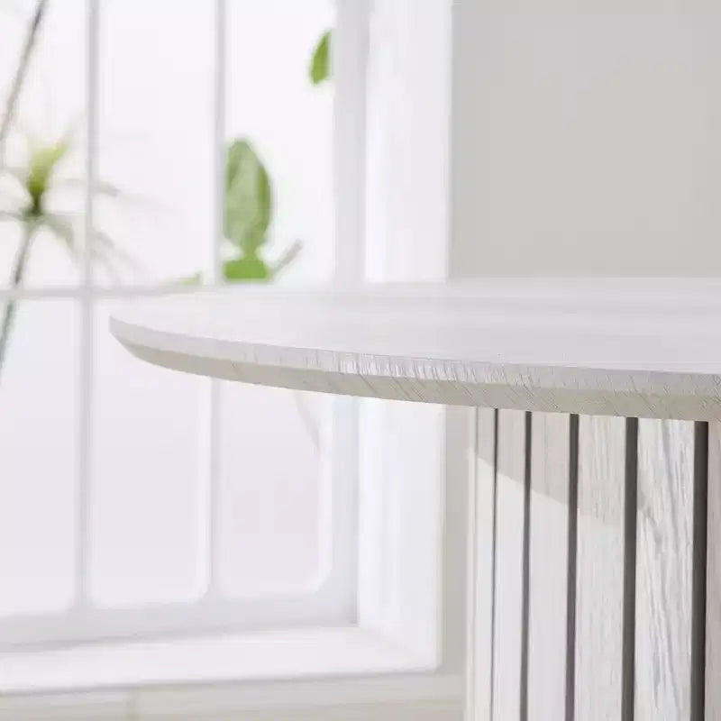 Ensemble de salle à manger 5 pièces pour 4 personnes, table de salle à manger moderne avec 4 chaises de salle à manger rembourrées, Turquoise et Beige et Blanc - ModernLuxe