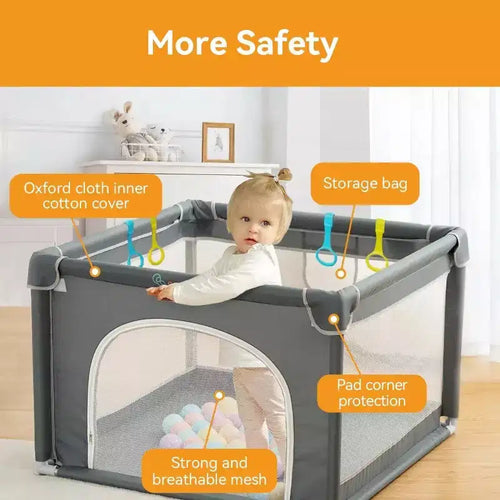 Box per Neonati a 4 Pannelli 36x36 - Box Portatile Spazioso e Sicuro