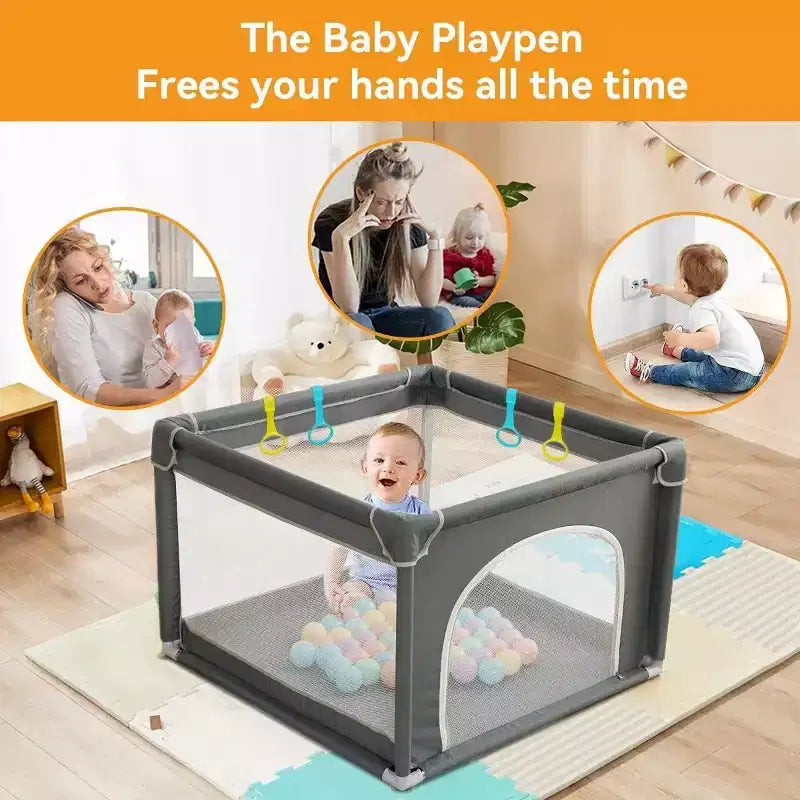 Box per Neonati a 4 Pannelli 36x36 - Box Portatile Spazioso e Sicuro