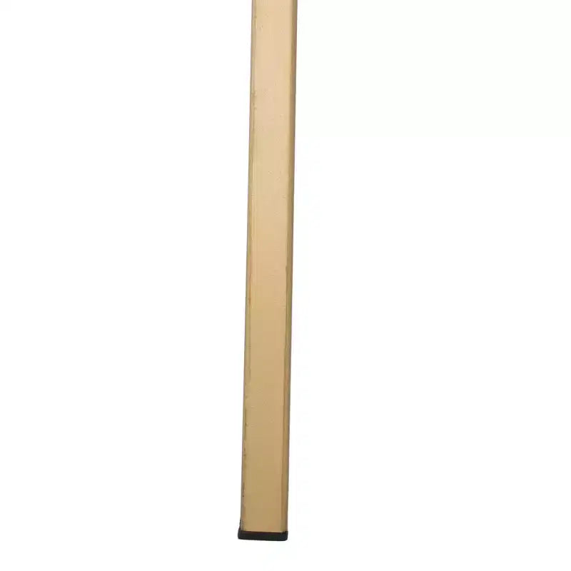 Tavolo da Pranzo Rettangolare Noce/Oro - Piano in Legno di Acacia, Base a Cavalletto in Ottone, 2 Posti a Sedere
