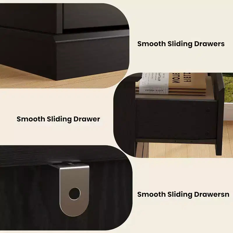 Comò a 8 cassetti per camera da letto, cassettiera con cassetti profondi, cassettiera orizzontale in legno per soggiorno, corridoio, camera dei bambini