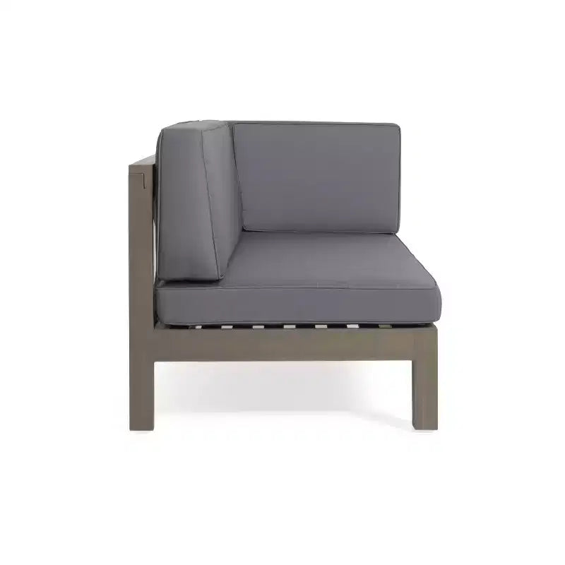 Christopher Knight Home Brava Ensemble causeuse bras droit en bois d'acacia d'extérieur et table basse avec coussin
