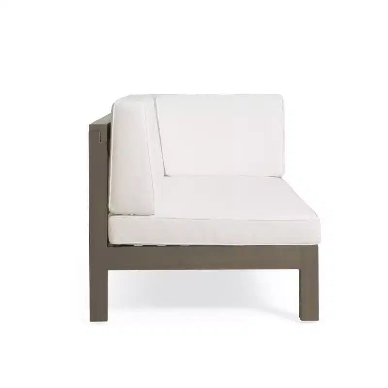 Christopher Knight Home Brava Ensemble causeuse bras droit en bois d'acacia d'extérieur et table basse avec coussin