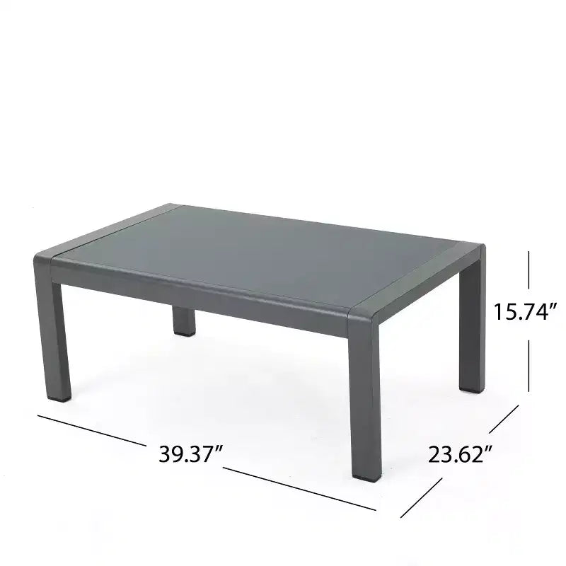 Christopher Knight Home Cape Coral Outdoor Aluminum 6 Seater Sectional Sofa and Club Chair Chat Set