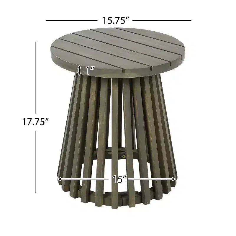 Christopher Knight Home Pascal 3 Piece Patio Acacia Wood Club Chairs with Round Coffee Table