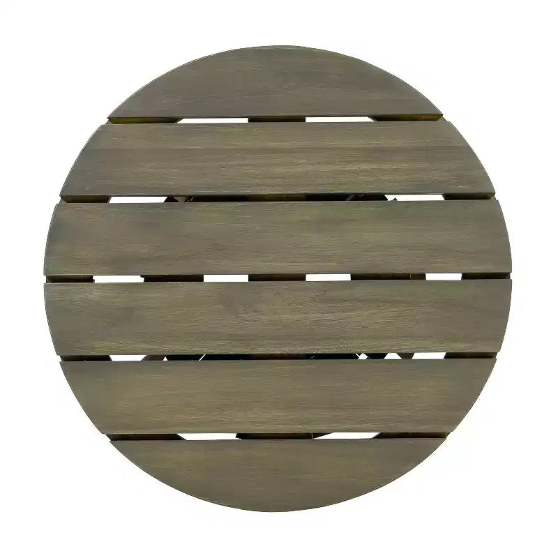 Christopher Knight Home Pascal 3 Piece Patio Acacia Wood Club Chairs with Round Coffee Table