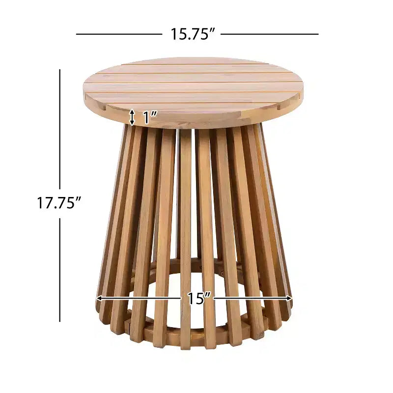 Christopher Knight Home Pascal 3 Piece Patio Acacia Wood Club Chairs with Round Coffee Table