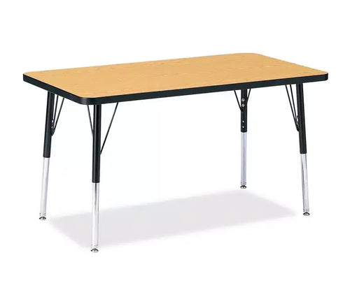 Jonti-Craft Berries Adult Height Color Top Rectangle Table (24 x 36) in Black