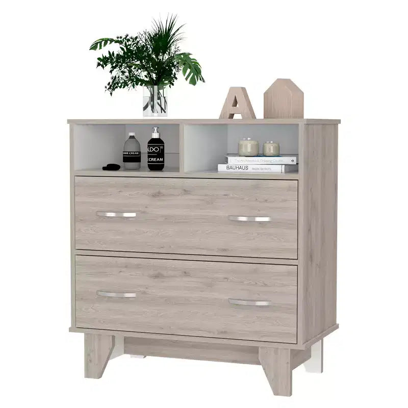 Comò moderno a 6 cassetti, armadietto da 80,5 cm di altezza con guide in metallo e base rialzata, cassettiera da camera da letto per organizzare i vestiti