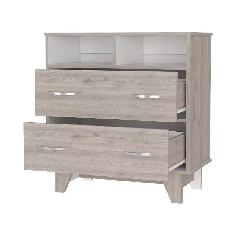 Comò moderno a 6 cassetti, armadietto da 80,5 cm di altezza con guide in metallo e base rialzata, cassettiera da camera da letto per organizzare i vestiti