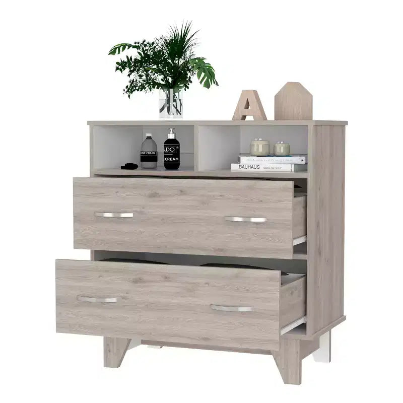 Comò moderno a 6 cassetti, armadietto da 80,5 cm di altezza con guide in metallo e base rialzata, cassettiera da camera da letto per organizzare i vestiti