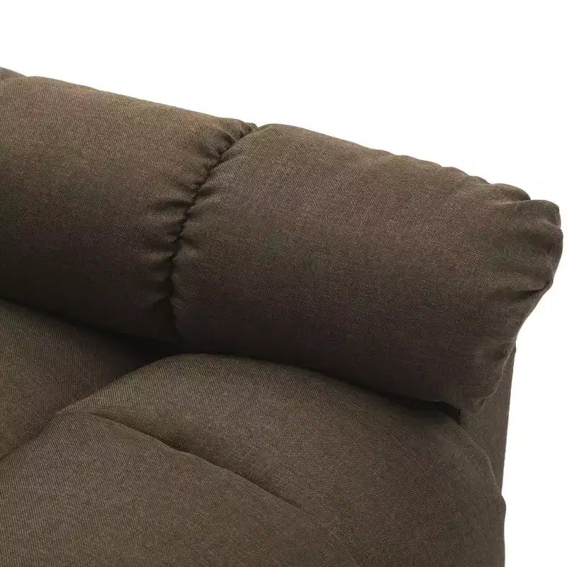 Poltrona Reclinabile in Moderno Tessuto Marrone - Elevato Comfort, Schienale e Poggiapiedi Regolabili, Imbottitura Spessa, Rivestimento Resistente con Tasca Laterale