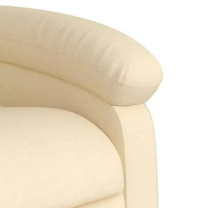 Poltrona Reclinabile Elevabile Elettrica Cream Power Lift - Ausilio di Sollevamento Elettrico, Reclinazione Manuale, Poltrona in Tessuto Imbottita per Anziani, Telaio Robusto