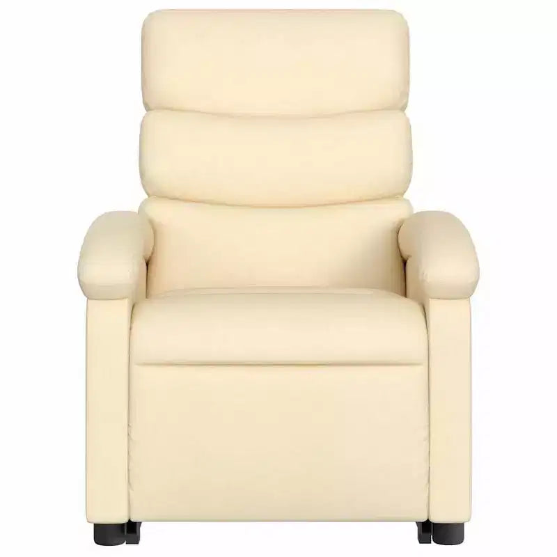 Poltrona Reclinabile Elevabile Elettrica Cream Power Lift - Ausilio di Sollevamento Elettrico, Reclinazione Manuale, Poltrona in Tessuto Imbottita per Anziani, Telaio Robusto