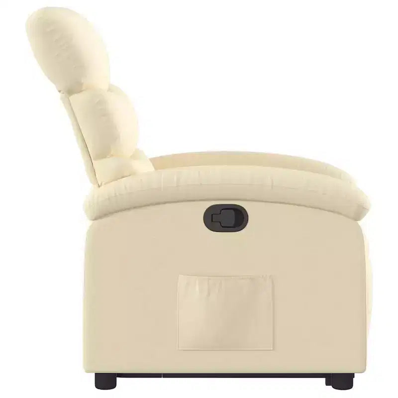 Poltrona Reclinabile Elevabile Elettrica Cream Power Lift - Ausilio di Sollevamento Elettrico, Reclinazione Manuale, Poltrona in Tessuto Imbottita per Anziani, Telaio Robusto