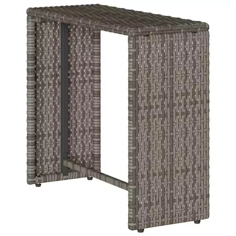 vidaXL 5 Piece Patio Sofa Set with Cushions Stackable Gray Poly Rattan - Gray Dark Gray