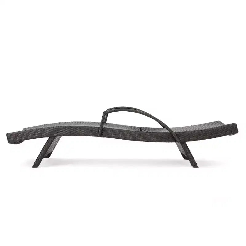 Ensemble chaise longue et table pliantes réglables en osier GDFStudio Olivia