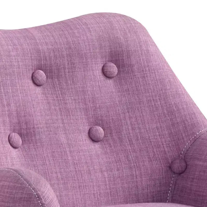 Poltroncina per bambini in lino da 19,5 W con schienale trapuntato e gambe in legno