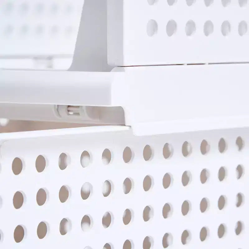 Organizzatore per armadio a 4 ripiani in plastica, cassetti impilabili per maglioni, organizer pieghevole per guardaroba, grigio
