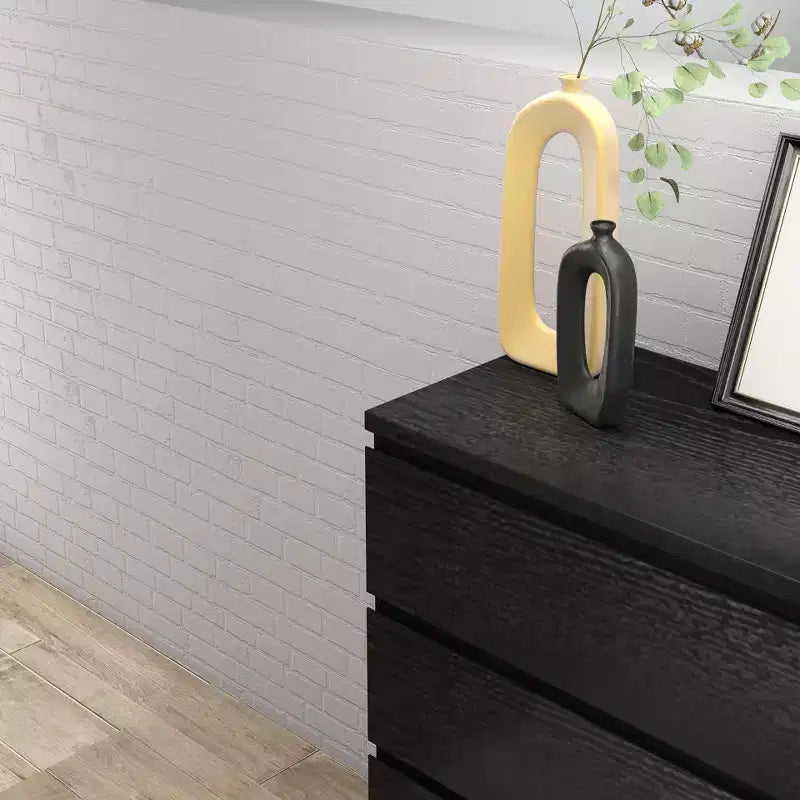 Comodino moderno da 80 cm con 4 cassetti e design senza maniglia