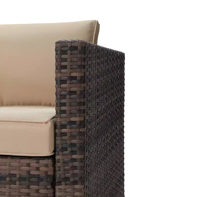 3 Piece Patio Conversation Patio Sets with Cushions and Coffee Table