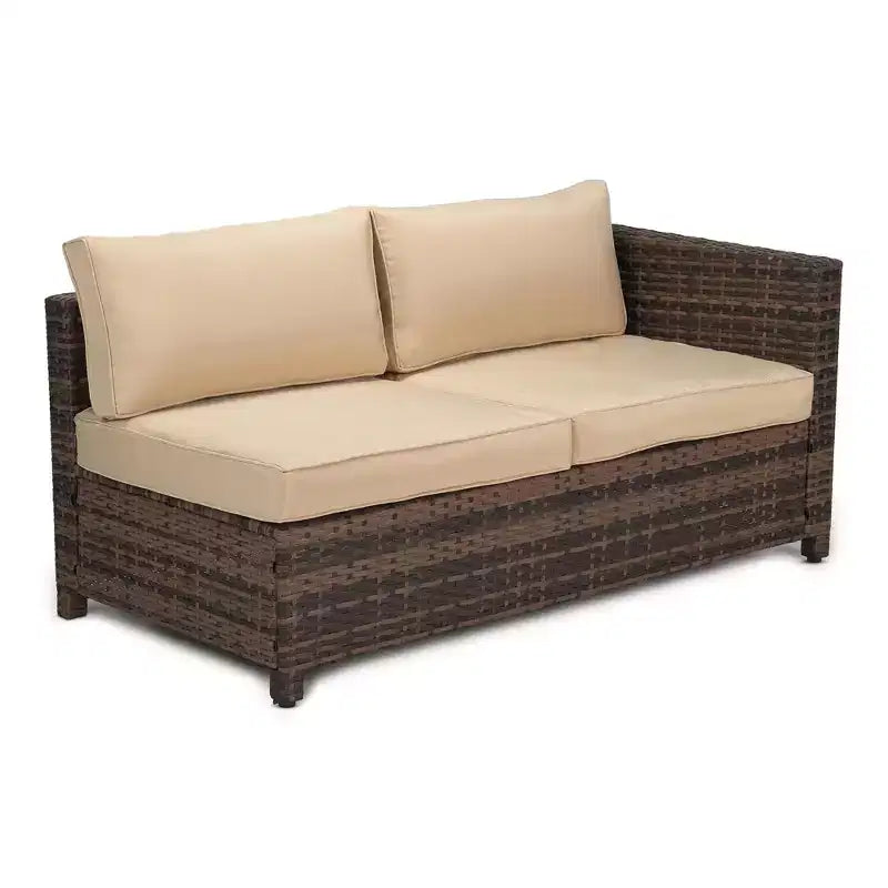 3 Piece Patio Conversation Patio Sets with Cushions and Coffee Table