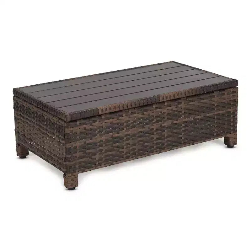 3 Piece Patio Conversation Patio Sets with Cushions and Coffee Table