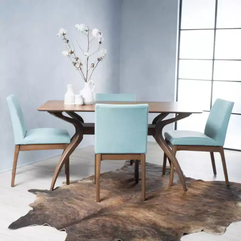 Christopher Knight Home Kwame Mid Century Modern Fabric Upholstered 5 Piece Dining Set