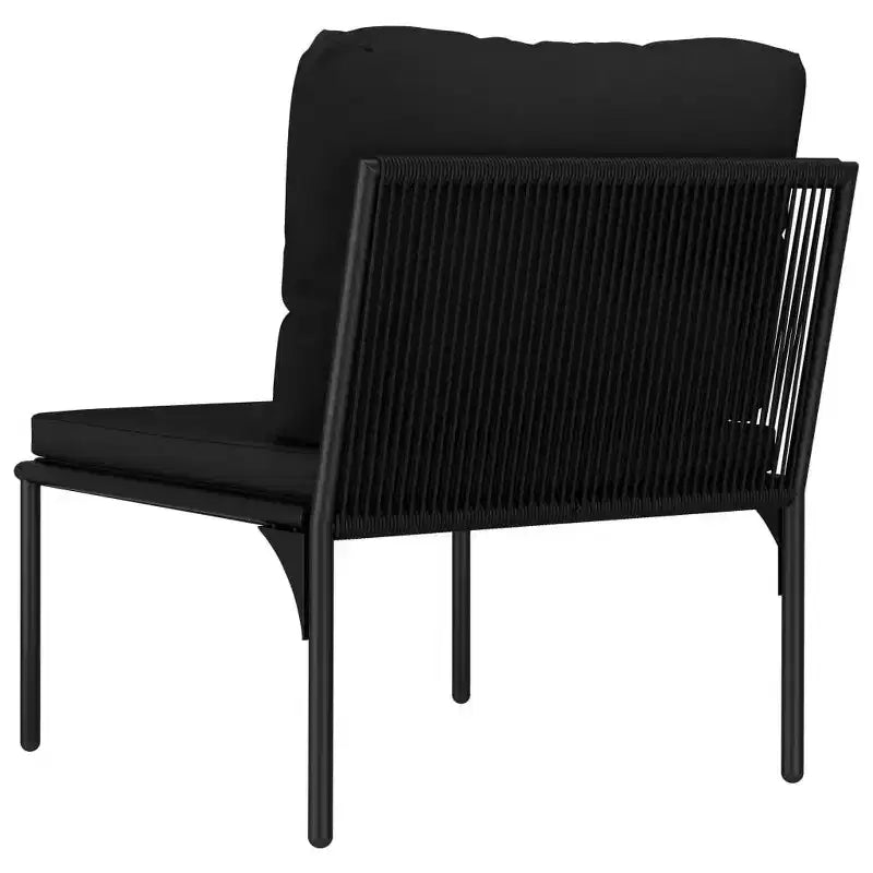 vidaXL Patio Lounge Set Patio Furniture Set Table and Chair Set Black PVC