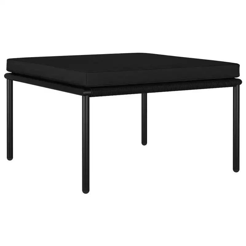 vidaXL Patio Lounge Set Patio Furniture Set Table and Chair Set Black PVC