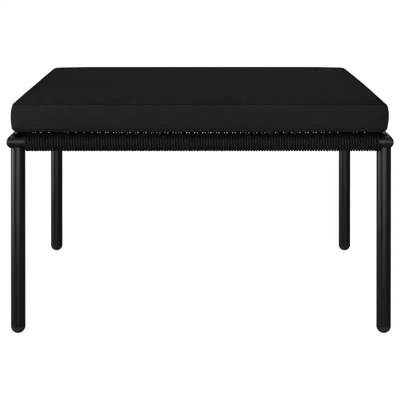 vidaXL Patio Lounge Set Patio Furniture Set Table and Chair Set Black PVC