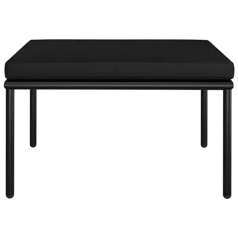 vidaXL Patio Lounge Set Patio Furniture Set Table and Chair Set Black PVC