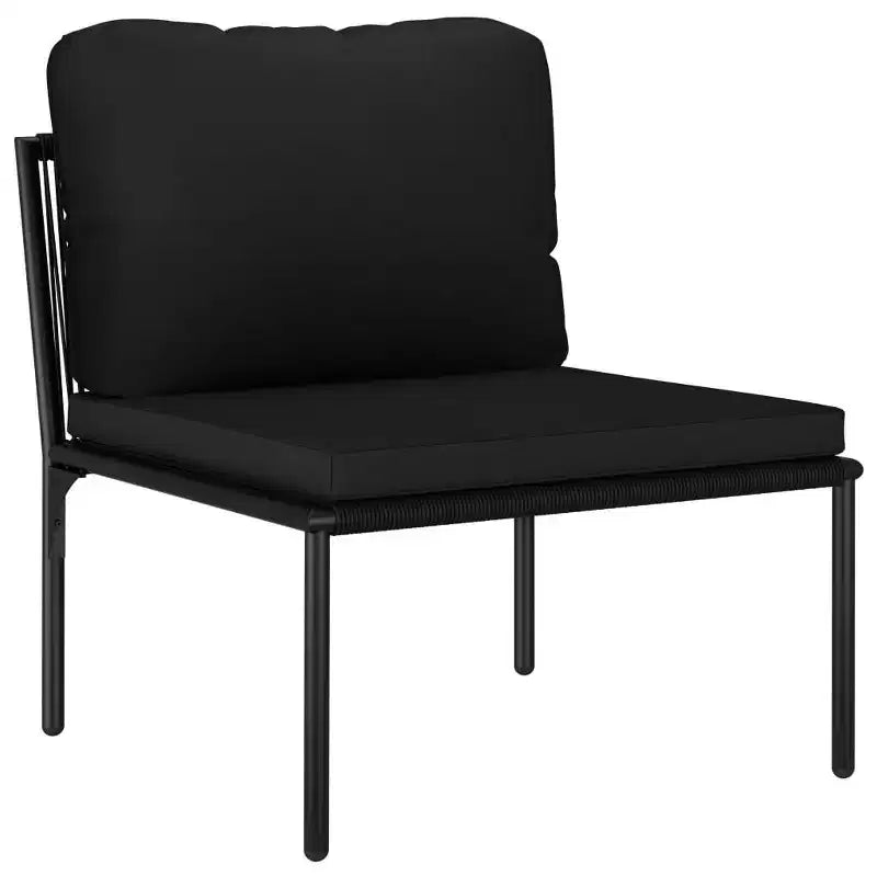 vidaXL Patio Lounge Set Patio Furniture Set Table and Chair Set Black PVC