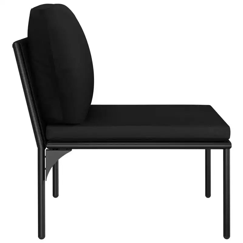 vidaXL Patio Lounge Set Patio Furniture Set Table and Chair Set Black PVC