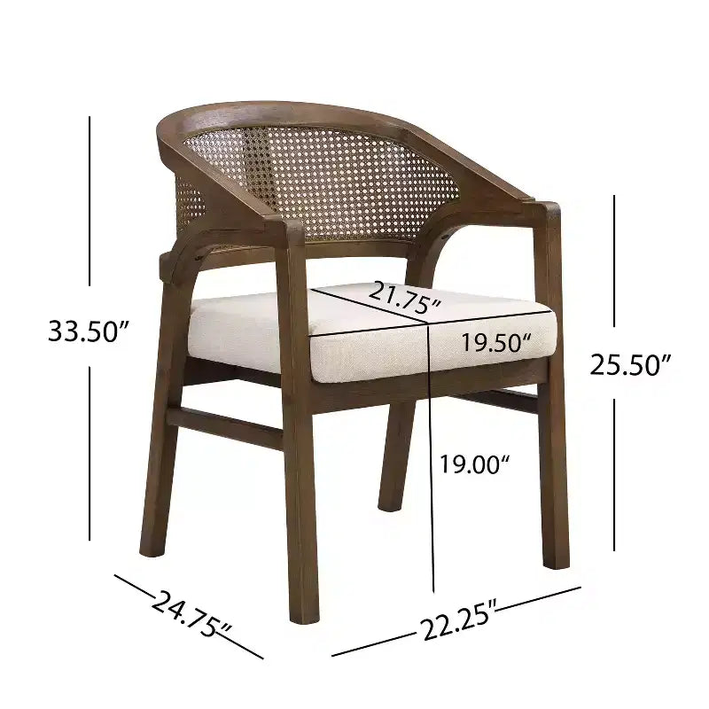 Christopher Knight Home Ilumia Rustic 7 Piece Rattan Rubberwood Upholstered Dining Chairs with Double Pedestal Oval Table
