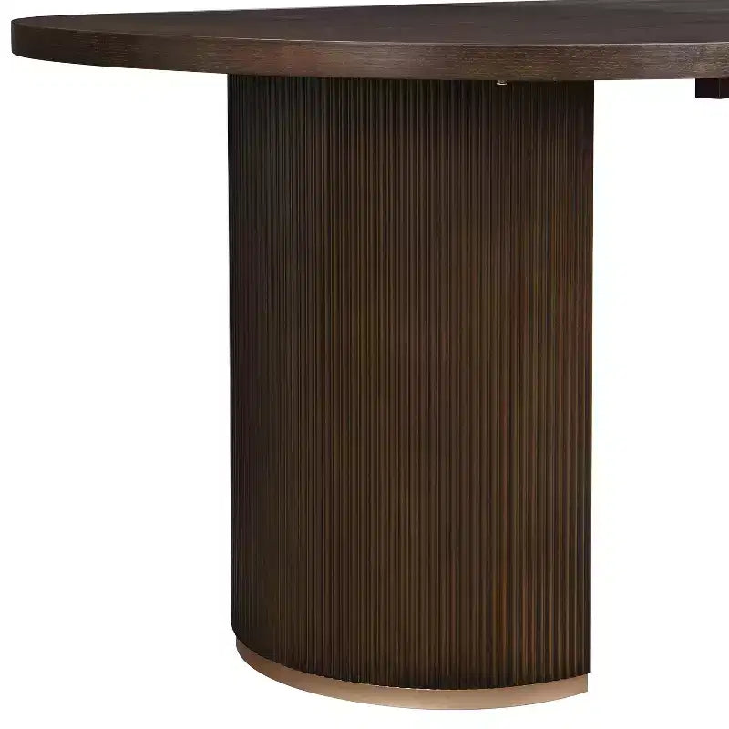 Christopher Knight Home Ilumia Rustic 7 Piece Rattan Rubberwood Upholstered Dining Chairs with Double Pedestal Oval Table