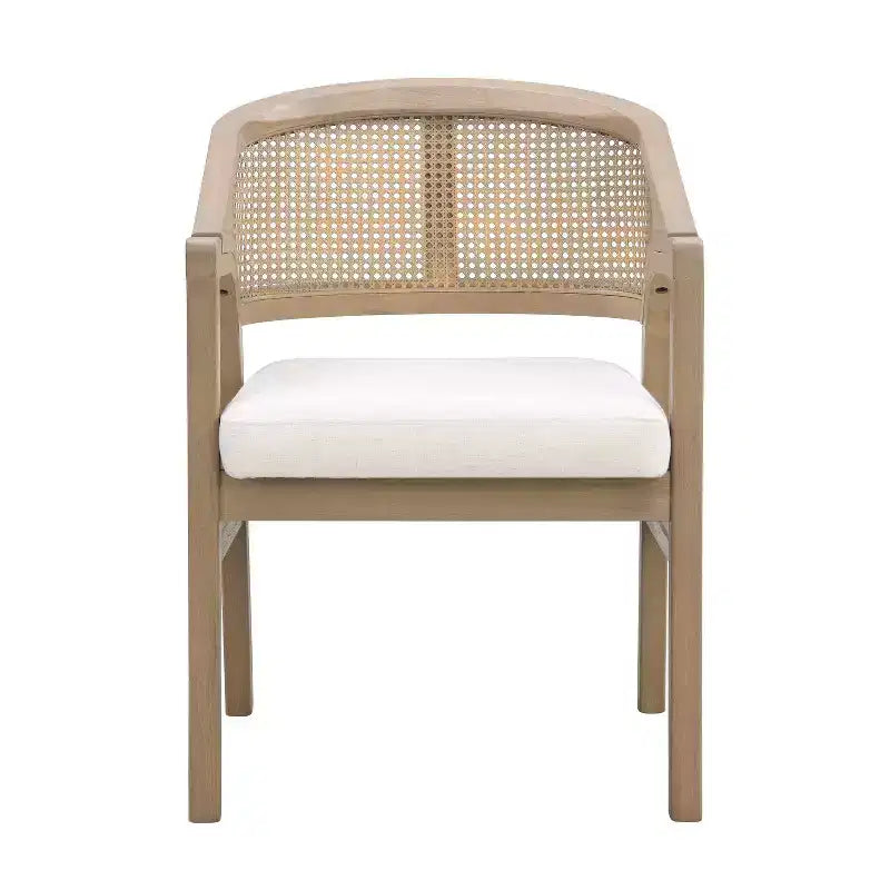 Christopher Knight Home Ilumia Rustic 7 Piece Rattan Rubberwood Upholstered Dining Chairs with Double Pedestal Oval Table