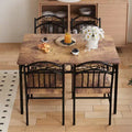 Farmhouse Kitchen Dining Table Set, with 4 Chairs