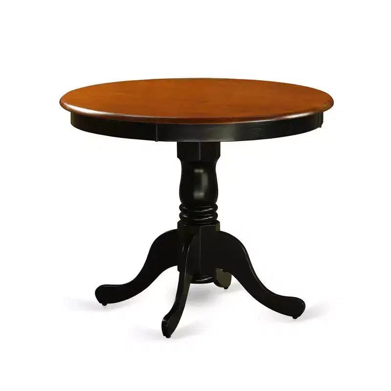 HomeStock Belmont Kitchen Table Set - Table And 2 Dining Chairs, Black &Cherry