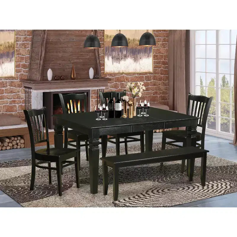 HomeStock Belmont Small Kitchen Table Set - Kitchen Dinette Table And Dining Chairs