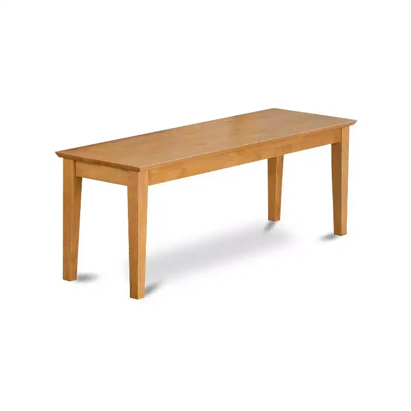 HomeStock Belmont Table Set - Kitchen Table And 4 Dining Chairs Combined With Wooden Bench, Oak